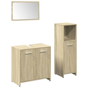 vidaXL Ensemble de meubles de salle de bain 3 pcs Chêne Sonoma Aggloméré