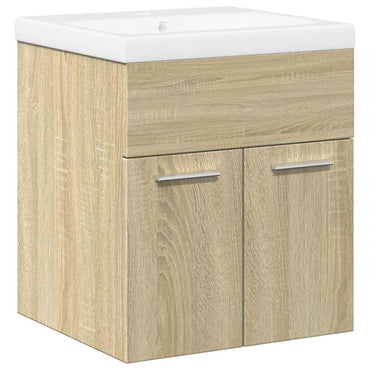 vidaXL Ensemble de meubles de salle de bain 2 pièces Aggloméré chêne Sonoma