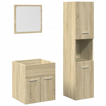 vidaXL Ensemble de meubles de salle de bain 3 pcs Chêne Sonoma Aggloméré