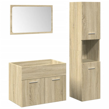 vidaXL Ensemble de meubles de salle de bain 3 pcs Chêne Sonoma Aggloméré