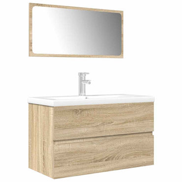 vidaXL Ensemble de meubles de salle de bain 3 pcs Chêne Sonoma Aggloméré