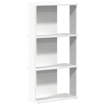 vidaXL Bibliothèque à 3 étagères Blanc 60x30x120 cm Bois d'ingénierie