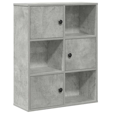 vidaXL Bibliothèque gris béton 60x24x76,5 cm Aggloméré