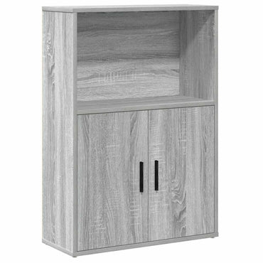 vidaXL Bücherregal Grau Sonoma 60x24x85 cm Holzwerkstoff