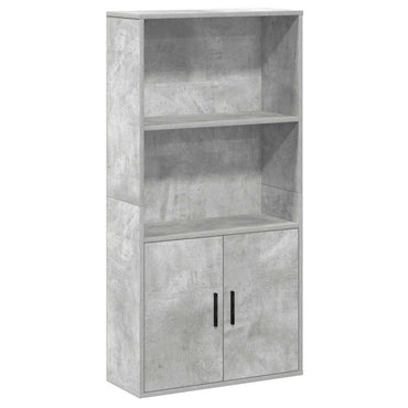 vidaXL Bibliothèque gris béton 60x24x120 cm en bois d'ingénierie