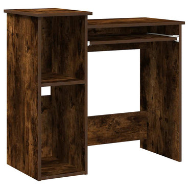 vidaXL Schreibtisch mit Regal Räuchereiche 84x40x78 cm Holzwerkstoff