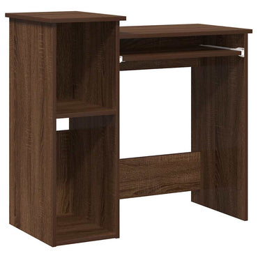 vidaXL Schreibtisch mit Regal Braun Eichen-Optik 84x40x78 cm