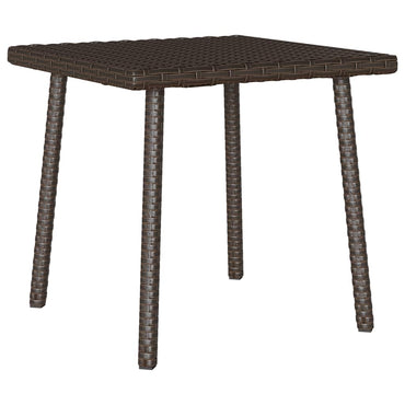 vidaXL Garten-Couchtisch Rechteckig Braun 40x40x37 cm Poly Rattan