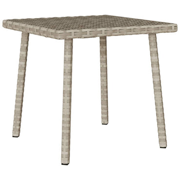 vidaXL Garten-Couchtisch Rechteckig Hellgrau 40x40x37 cm Poly Rattan