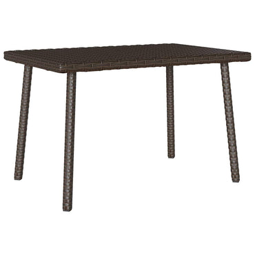 vidaXL Garten-Couchtisch Rechteckig Braun 60x40x37 cm Poly Rattan