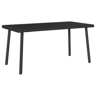 vidaXL Garten-Couchtisch Rechteckig Schwarz 80x40x37 cm Poly Rattan