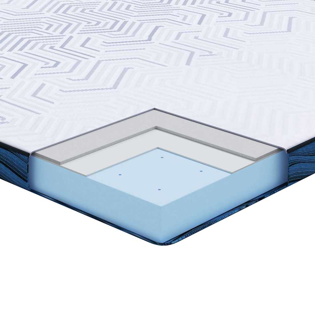 Matratzenauflage Weiß 200 x 200 cm Jacquard-Stoff