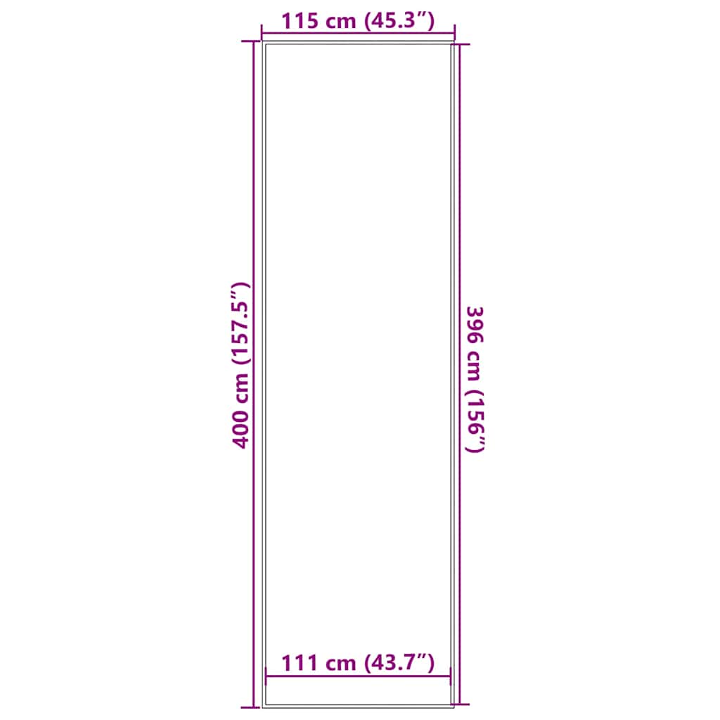 Fußmatte Schwarz 115x400 cm