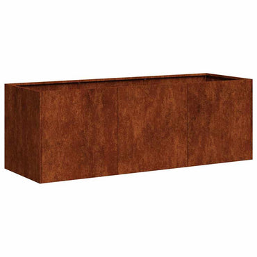 vidaXL Pflanzkübel Rostig 120x40x40 cm Wetterfester Stahl