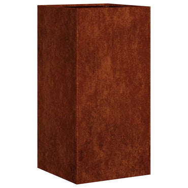 vidaXL Pflanzkübel Rostig 40x40x80 cm Wetterfester Stahl