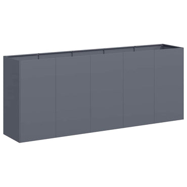 vidaXL Pflanzkübel Anthrazit 200x40x80 cm Kaltgewalzter Stahl