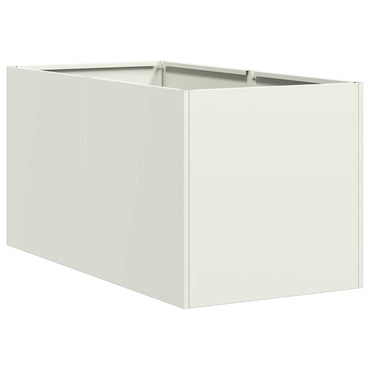 vidaXL Pflanzkübel Weiß 40x80x40 cm Kaltgewalzter Stahl