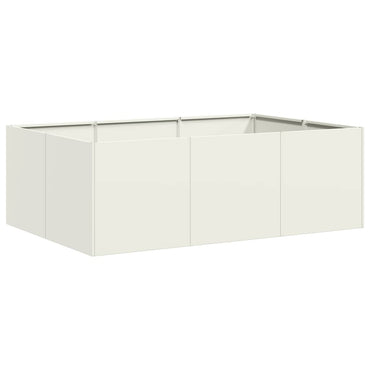vidaXL Pflanzkübel Weiß 120x80x40 cm Stahl