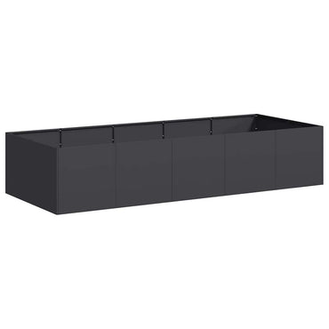 vidaXL Pflanzgefäß Schwarz 200x80x40 cm Stahl