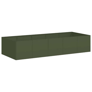 vidaXL Pflanzgefäß Olivgrün 200x80x40 cm Stahl