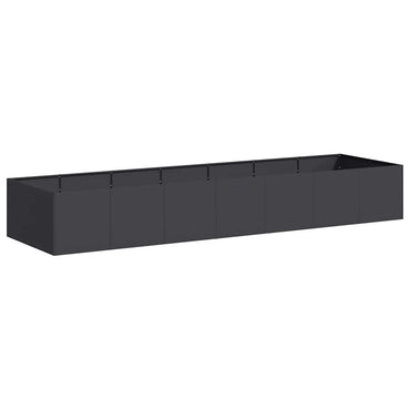 vidaXL Pflanzkübel Schwarz 280x80x40 cm Stahl