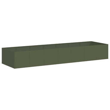 vidaXL Pflanzgefäß Olivgrün 280x80x40 cm Stahl