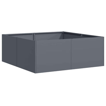 vidaXL Pflanzkübel Anthrazit 80x80x30 cm Stahl