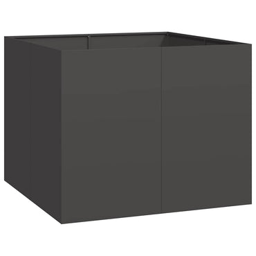 vidaXL Pflanzkübel Schwarz 100x100x80 cm Stahl