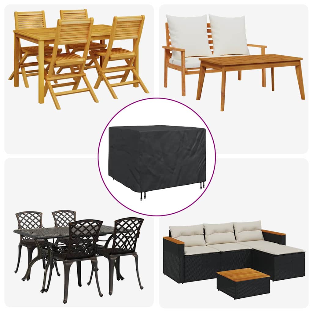 Möbelbezug Uni Schwarz 135 x 135 x 90 cm Stoff