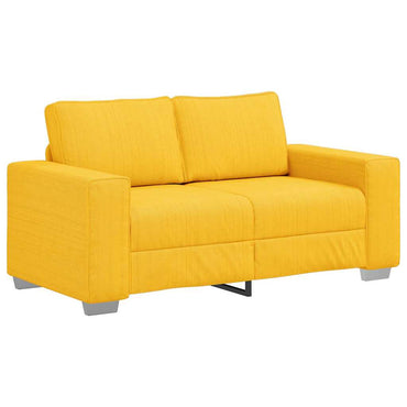 vidaXL Zweisitzer-Sofa Hellgelb 160x77x82 cm Cordstoff