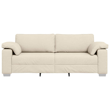 vidaXL Canapé beige 219 x 80 x 82 cm Tissu mélangé de lin