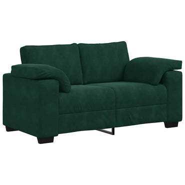 vidaXL Canapé à 2 places vert foncé 160x77x82 cm Velours