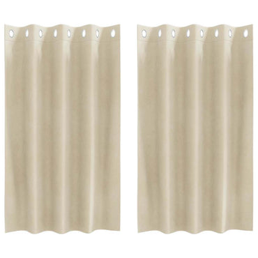 vidaXL Verdunkelungsvorhänge 2 pcs Creme 140 x 140 cm Samt
