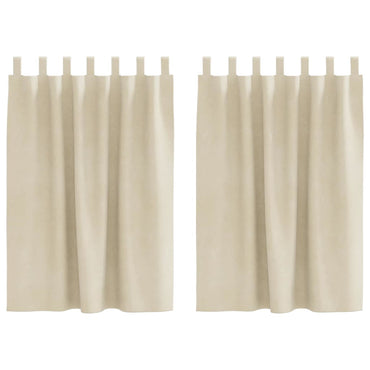 vidaXL Verdunkelungsvorhänge 2 pcs Creme 140 x 140 cm Samt