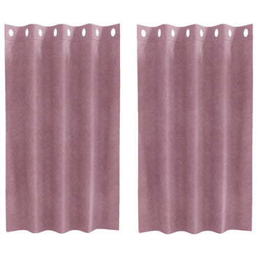 vidaXL Rideaux occultants 2 pcs Rose foncé 140 x 140 cm Velours