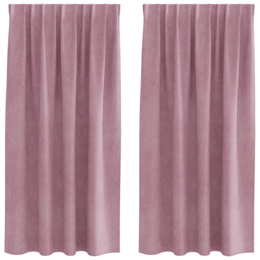 vidaXL Verdunkelungsvorhänge 2 pcs Dunkelrosa 140 x 175 cm Samt