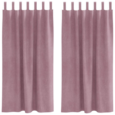 vidaXL Verdunkelungsvorhänge 2 pcs Dunkelrosa 140 x 175 cm Samt