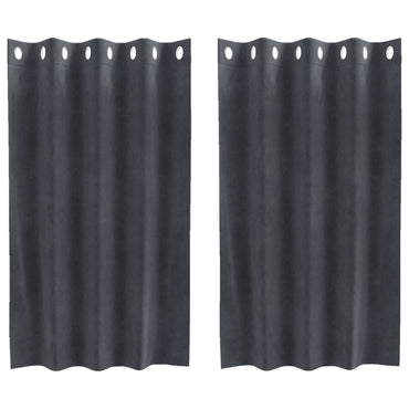 vidaXL Verdunkelungsvorhänge 2 pcs Hellgrau 140 x 140 cm Samt