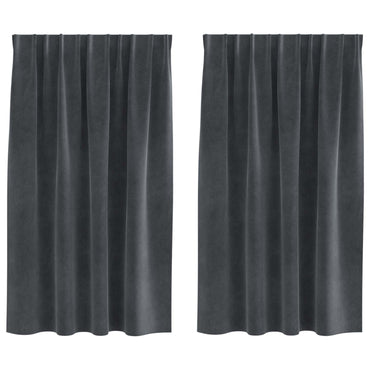 vidaXL Verdunkelungsvorhänge 2 pcs Hellgrau 140 x 140 cm Samt