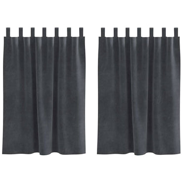 vidaXL Verdunkelungsvorhänge 2 pcs Hellgrau 140 x 140 cm Samt