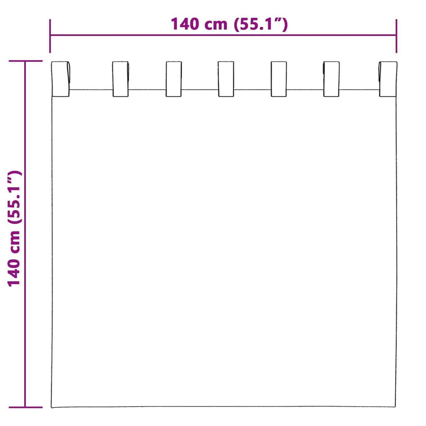 vidaXL Verdunkelungsvorhänge 2 pcs Hellgrau 140 x 140 cm Samt