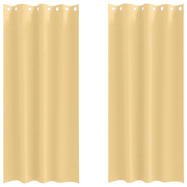 vidaXL Verdunkelungs-Vorhänge mit Ringen 2 pcs Beige 260 x 140 cm