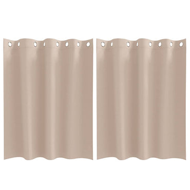vidaXL Verdunkelungs-Vorhänge mit Ringen 2 pcs Taupe 140 x 140 cm