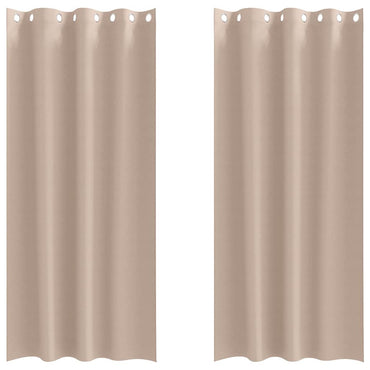 vidaXL Verdunkelungs-Vorhänge mit Ringen 2 pcs Taupe 245 x 140 cm