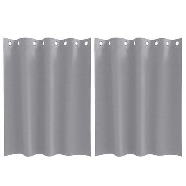 vidaXL Verdunkelungs-Vorhänge mit Ringen 2 pcs Hellgrau 140 x 140 cm