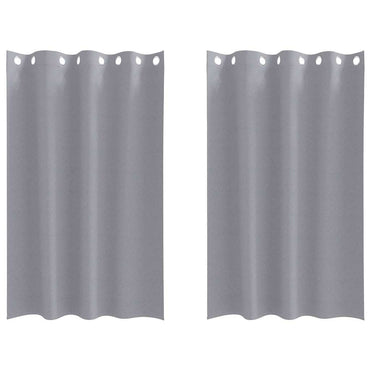 vidaXL Verdunkelungs-Vorhänge mit Ringen 2 pcs Hellgrau 175 x 140 cm