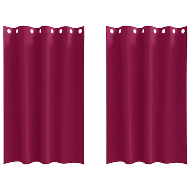 vidaXL Verdunkelungs-Vorhänge mit Ringen 2 pcs Weinrot 175 x 140 cm