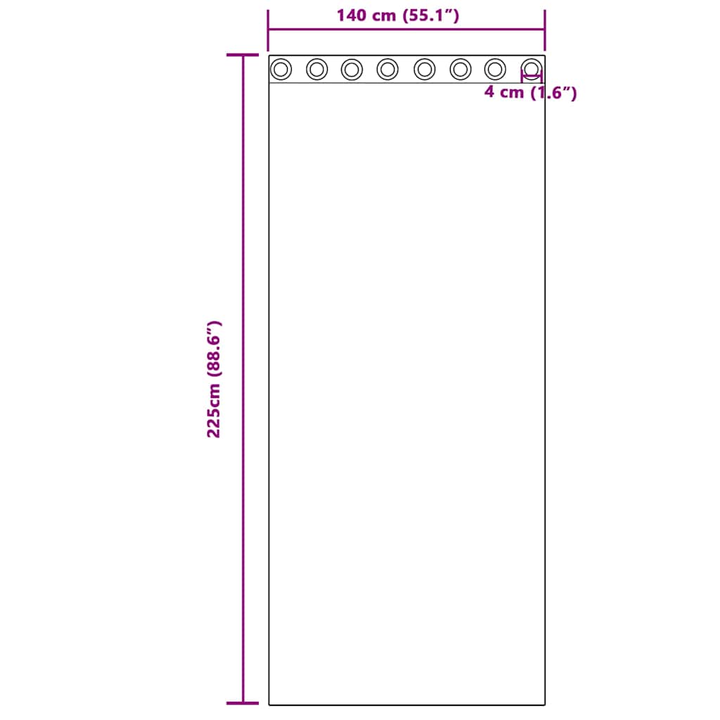 Verdunkelungs-Vorhänge mit Ringen 2 pcs Metallic Grau