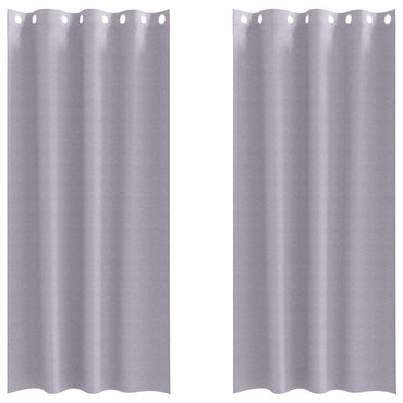 vidaXL Verdunkelungs-Vorhänge mit Ringen 2 pcs Metallic Grau