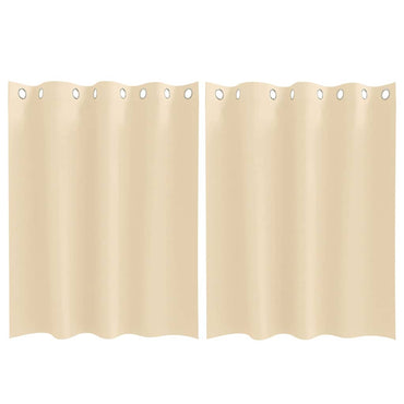 vidaXL Verdunkelungs-Vorhänge mit Ringen 2 pcs Creme 140 x 140 cm